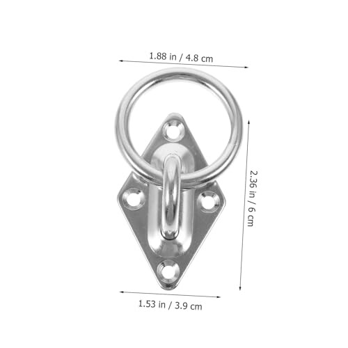 Stainless Steel D Ring Trailer Tie Down Anchors 2 Pack Heavy Duty Surface Mount Hooks 1