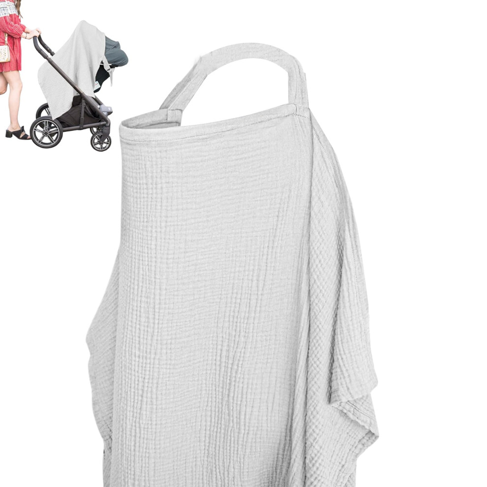 Privacy Nursing Cover with BuiltIn Hoop, Soft Lightweight Breastfeeding Cover, Multiuse Travel Friendly
