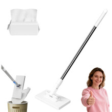 Microfiber Dust Mop White 1 Pack, Dry Wet Floor Mop with 360 Rotating Head and FastDrying Pads