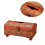 Wooden Tissue Box Cover Vintage Grape Pattern Decorative Home Organizer Easy Refill Access 2