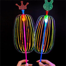 20 Piezas Rainbow Magic Stick Wand LED Bubble Flower Juguete Luminoso Colorido Flashing Stick Toy Toys Fiesta de Bodas de Cumpleaños