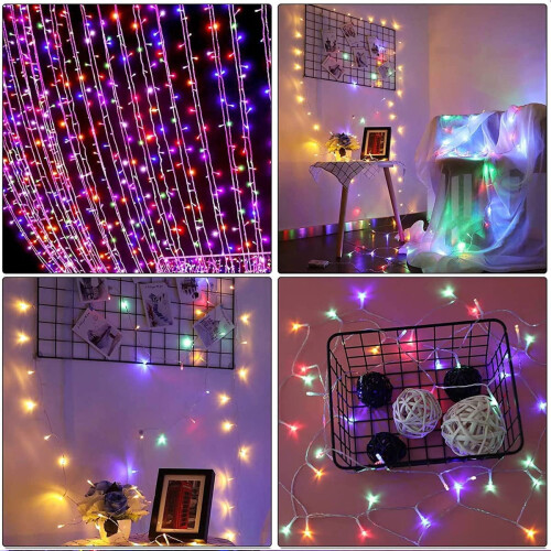 200 LED String Lights 66ft Waterproof 8 Modes Multicolor 2
