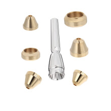 Trumpet Mouthpiece Set 7 Pieces Plated Metal for Beginners and Professionals Durable Finish