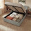 Vida Designs (King Size, Light Grey Linen) Veronica Ottoman Bed Frame Bedroom Storage UKFR 7