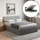 Vida Designs (King Size, Light Grey Linen) Veronica Ottoman Bed Frame Bedroom Storage UKFR 1