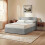 Vida Designs (King Size, Light Grey Linen) Veronica Ottoman Bed Frame Bedroom Storage UKFR 10