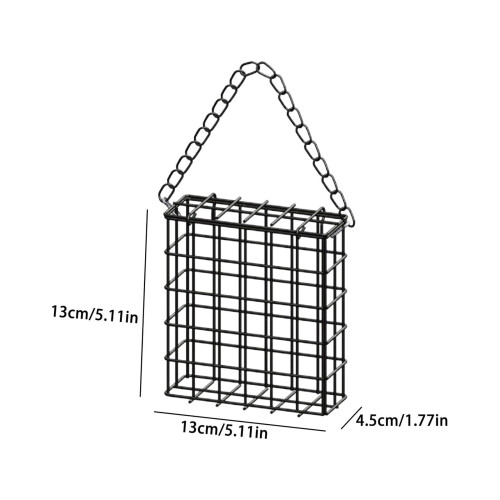 Xhegex suet bird feeder black iron cage 1 pack 2