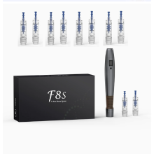 Professional Derma Pen Microneedling Device Electric Micro Needle Skin Care Tool with 10Pcs Cartridges for Scar Acne Wrinkle Treatment