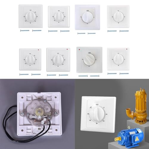 Digital Timer Switch with Automatic Countdown Control, Wall Mounted Programmable Timer for Home Appliances 1