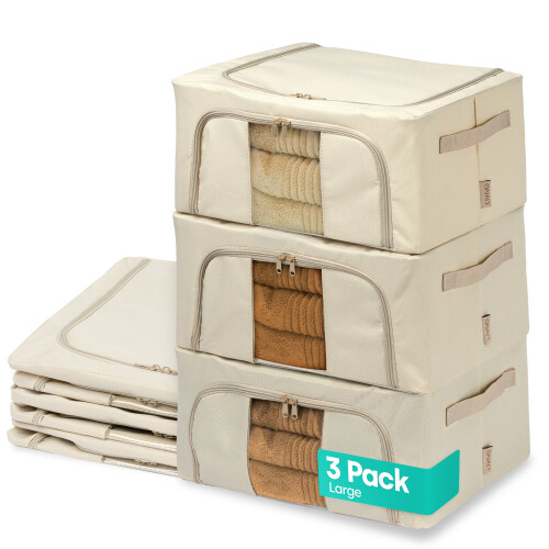 LIVIVO LIVIVO Foldable Storage Bags 3 Pack Large