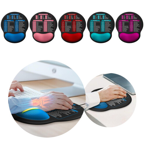 Mouse Pad PU Sponge Mousepad With Ergonomic Wrist Support-Red 2