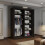 (180cm, Wenge) Mirrored Sliding Door Wardrobe 3