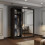 (180cm, Wenge) Mirrored Sliding Door Wardrobe 4