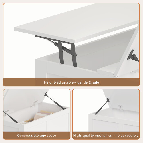 Lift Top Coffee Table with Storage 2