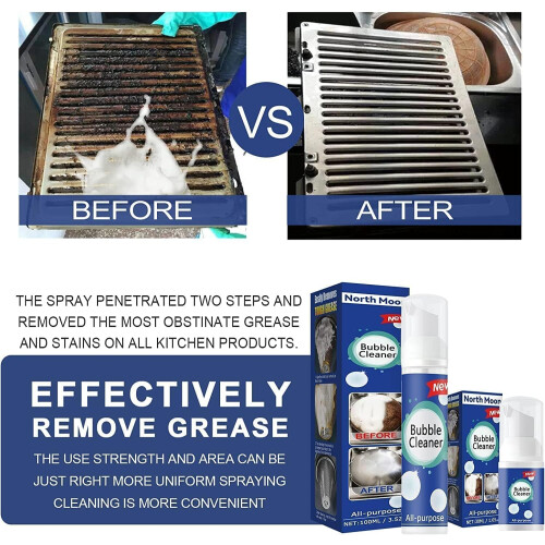 All Purpose Cleaner Spray 3pcs 100ml Powerful Foam Grease Remover for Kitchen Multi Surface Rinse 1