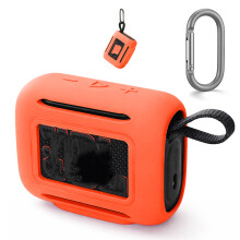 (Orange) Silikon Schutzhülle kompatibel mit JBL Go 5 Bluetooth Lautsprecher