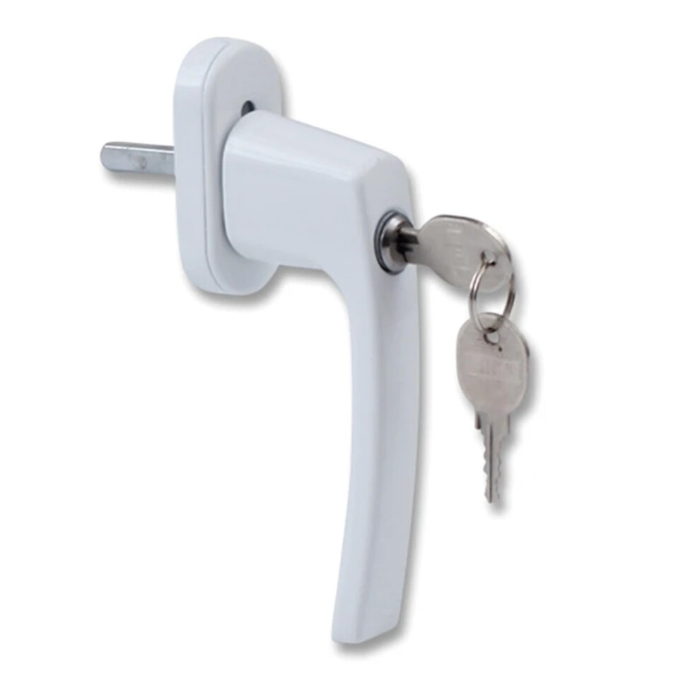 Lockable Casement Window Handle With Key, Ergonomic Crank Design For Secure And Easy Replacement 9310869674672