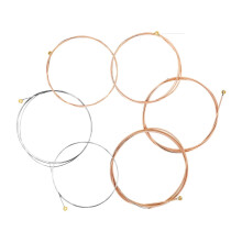 6Pcs Coated Acoustic Guitar Strings Set Carbon Steel Core Bright Clear Tone Corrosion Resistant
