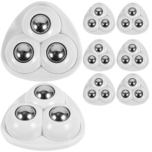 Self Adhesive Caster Wheels 20 Pack for Furniture and Mini Appliances, Compact SpaceSaving White Design