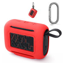 (Red) Silikon Schutzhülle kompatibel mit JBL Go 5 Bluetooth Lautsprecher