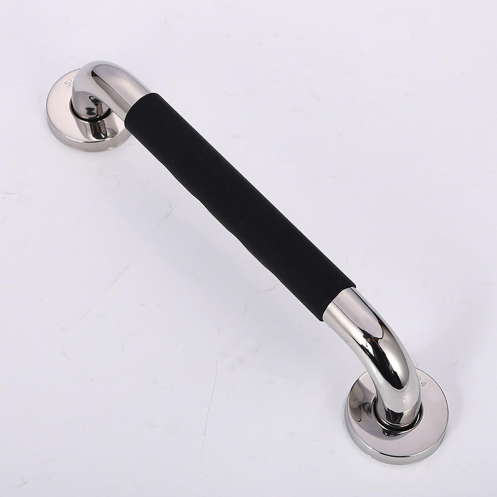 Black 50Cm AntiâSlip Bathroom Grab Bar With RustâResistant Steel And Concealed Mount For Elderly Safety