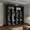 (203cm, Black) Mirrored Sliding Door Wardrobe 4