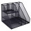 Plastic File Organizer Vertical Document Holder Durable Black Folder Storage Rack for Office Desk 1
