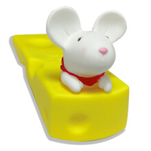 Cute White Mouse Door Stopper with Noise Reduction Design, Non Slip Decorative Door Stop for Home Decor