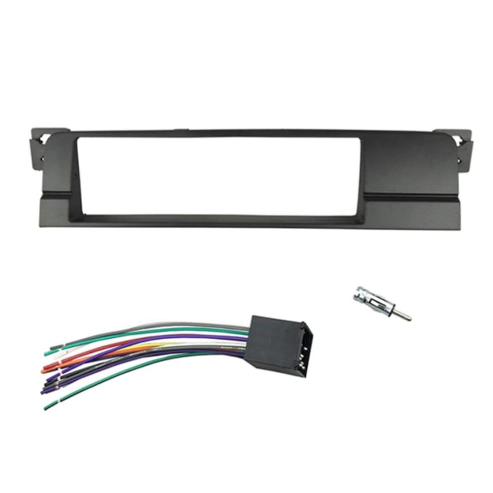 Radio Fascia Dash Kit For Bmw E46 3 Series Double Din Stereo With Harness, Seamless Fit Design 9330225622086