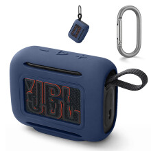 (Navy Blue) Silikon Schutzhülle kompatibel mit JBL Go 5 Bluetooth Lautsprecher