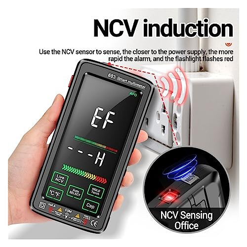 Touch Screen Digital Multimeter 6000 Counts Auto Ranging Tester with Smart Auto Detection Rechargeable Battery 2
