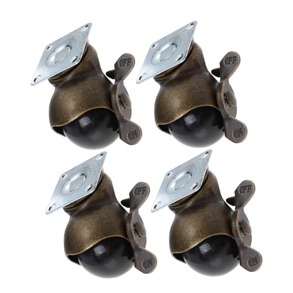 4Pcs Caster Wheels With Brakes, Stem Furniture Replacement Casters, 360 Swivel Lock, Smooth Rolling 9310869630395