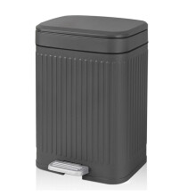 Kleiner Badezimmer-Mülleimer mit Deckel, 2,1 Gallonen, Soft-Close-Stufe, Schmaler Mülleimer, Abfalleimer für Büro, Schlafzimmer, Küche B