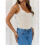 Canotte da Donna con Scollo A U, Modello 2025, Aderenti, Morbide e Basiche Albicocca L 5
