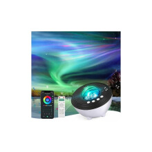 Proiector Galaxy 3 în 1, lumină LED cu stele sensibilă la ritmul muzicii, ajutor pentru somn cu zgomote albe, proiector de lumină curcubeu