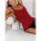 Canotte da Donna con Scollo A U, Modello 2025, Aderenti, Morbide e Basiche Rosso XL 4