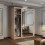(180cm, Oak) Houston Sliding Mirrored Wardrobe 3