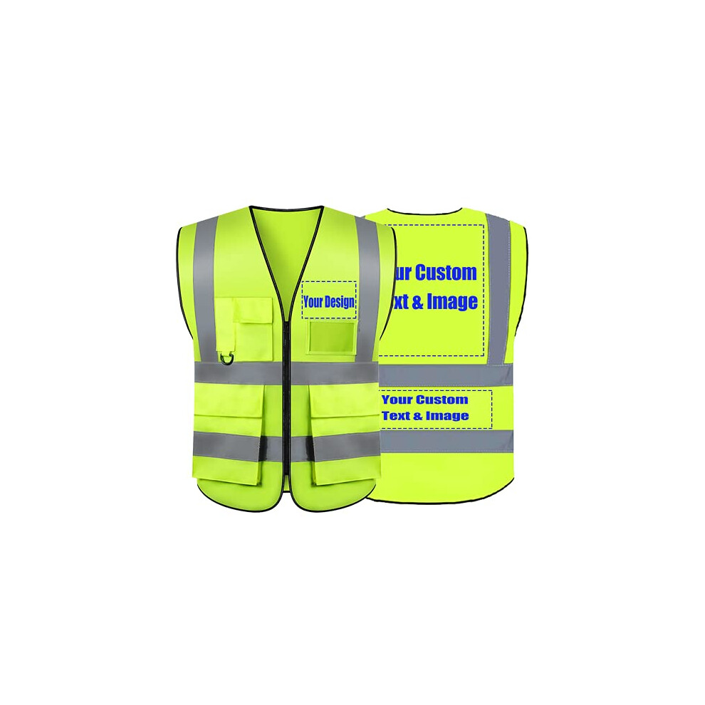 Visibility Safety Vest Class 2 Reflective Work Vest With Pockets Breathable Mesh Durable Zipper 9310869676645