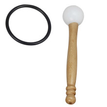 Singing Bowl Mallet with Soft Rubber and Wooden Handle for Clear Resonant Sound and Meditation Bowl Stick