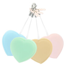Heart Shaped Macaron Screen Cleaning Cloth 4 Pack, Washable Reusable Microfiber Lens Wipes for Glasses and Phone