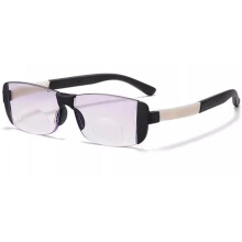 3.5X Magnification Rimless Reading Glasses Black Multifocal Computer Readers for Clear Detail Viewing