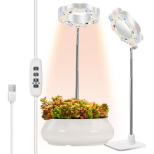 Garden Halo, luminária de mesa LED de espectro total para plantas, ideal para o crescimento. O temporizador automático garante ciclos de