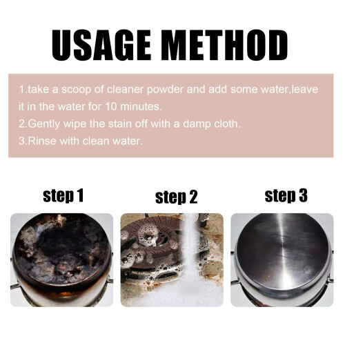Kitchen Rust Remover Cleaning Powder 250g, Fast Rust Removal and Deep Grease Dissolution for Sink and Cookware 2