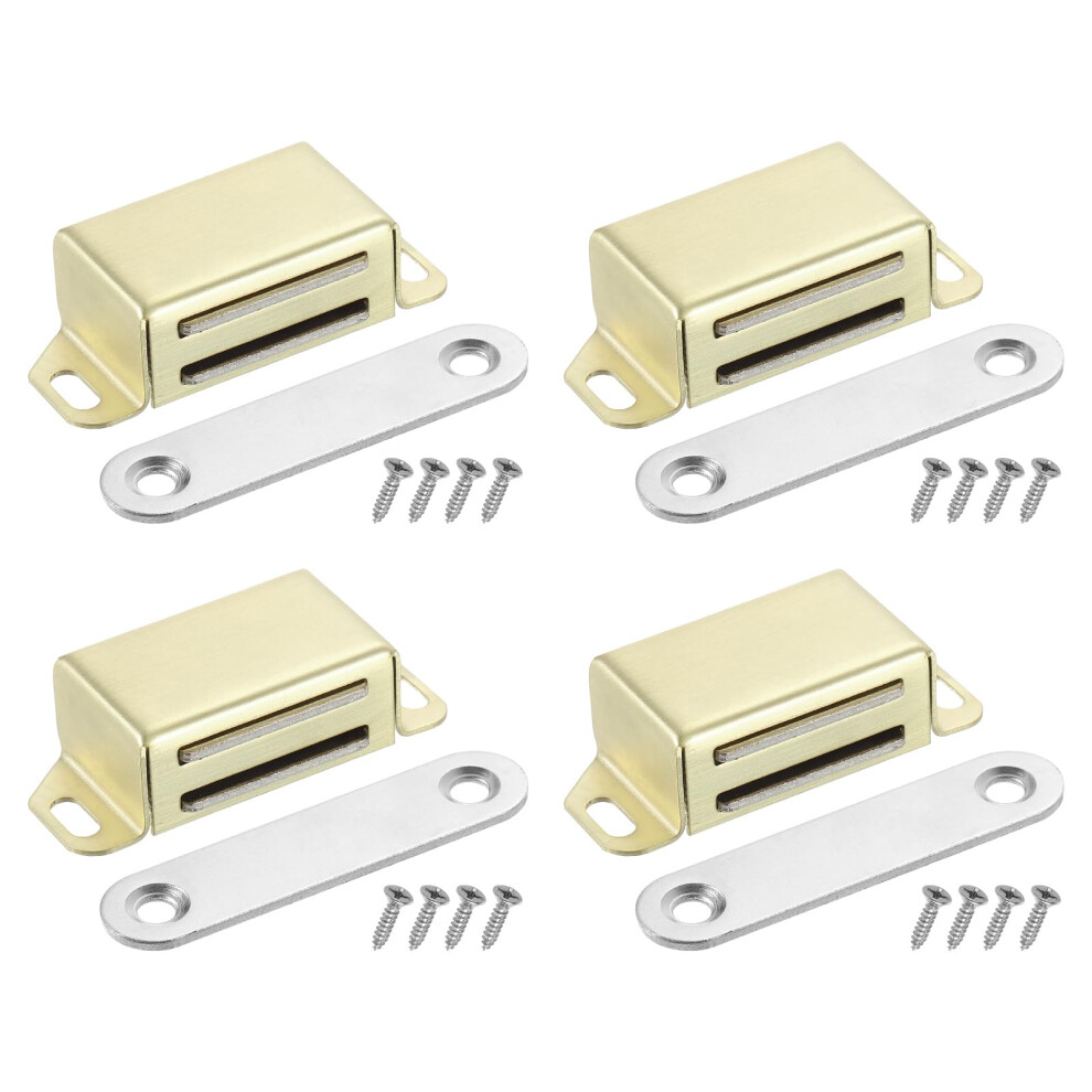 Magnetic Cabinet Catch 4Pcs Gold Finish Adhesive Door Latch For Kitchen Closet And Sliding Cabinets 9310869673903