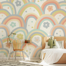 (Medium (3m X 2.4m)) Rainbow Wobble - Grey