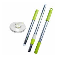 Adjustable Stainless Steel Spin Mop Replacement Handle with 360 Rotation for Home Floor Cleaning (Green)