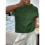 Damen Rippenpullover Rundhalsausschnitt Kurzarm Lockere Passform Blumenmuster Strickpullover Tops Dunkelgrün L 2