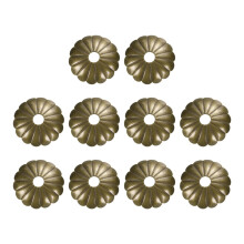 10pcs Bronze Tone Cabinet Knob Backplates, Brass Backplate Washers for Drawer Knobs, Decorative Vintage Furniture Hardware