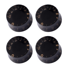 Control Knobs Set of 4 Black Gold Acrylic Guitar Speed Knobs for Les Paul for Precise Volume and Tone Adjustment