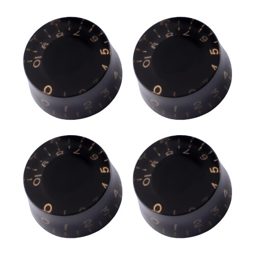 Control Knobs Set of 4 Black Gold Acrylic Guitar Speed Knobs for Les Paul for Precise Volume and Tone Adjustment